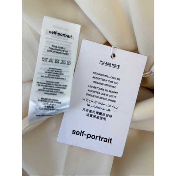 SELF-PORTRAIT Embellished crepe mini dress Size US 4 - Picture 13 of 13